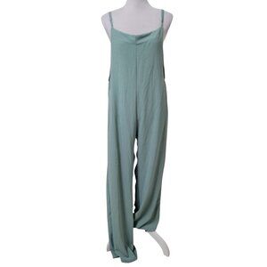 Jane's Size L-XL Sage Green Overalls / Jumpsuit, Excellent Used Condition